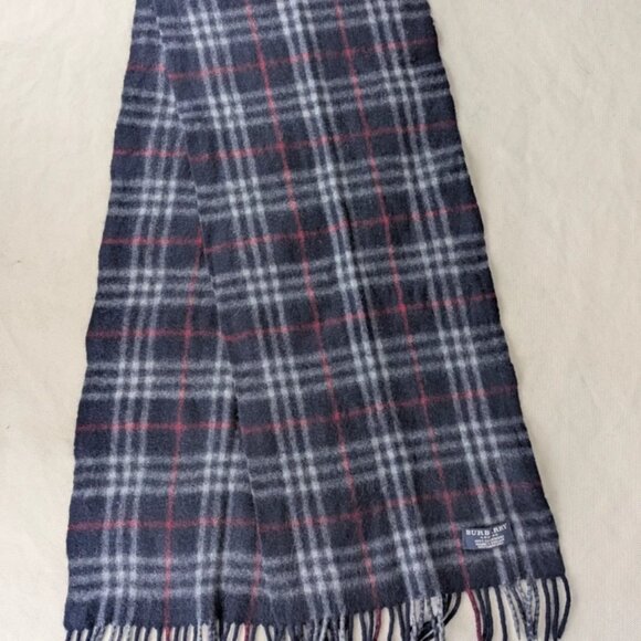 Burberry Unisex Cashmere Check Scarf Blue – Pre-Owned – Warm Designer Style - Picture 4 of 8